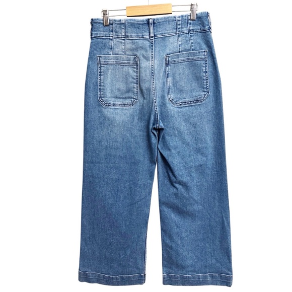 Anthropologie Maeve The Colette Crop High Rise Wide Leg Jeans - Picture 3 of 5